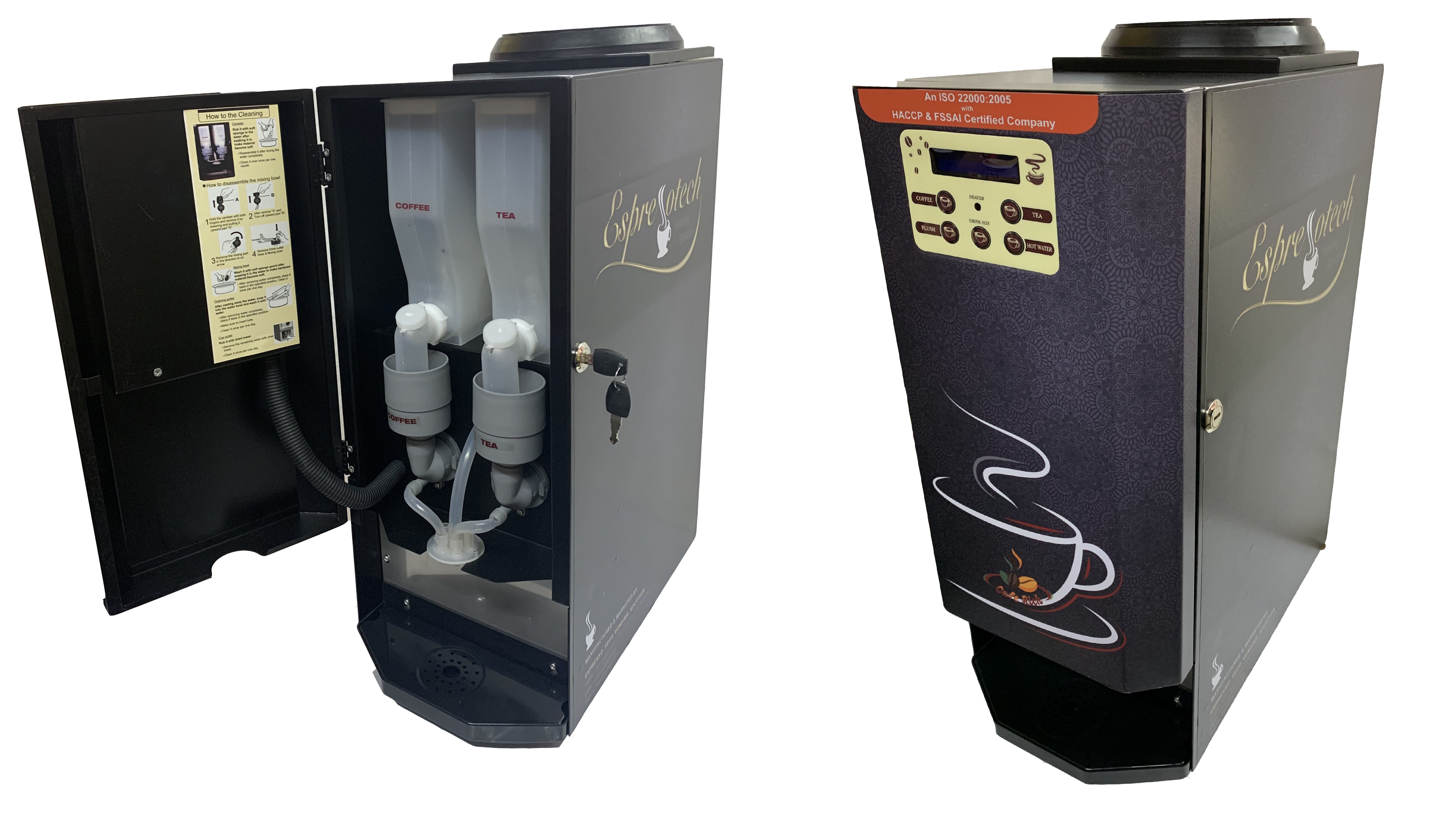 Digital Fully Automatic 2 Option + Hot Water Vending Machine